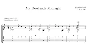 Thumbnail preview of the score for Mr. Dowland's Midnight, by John Dowland